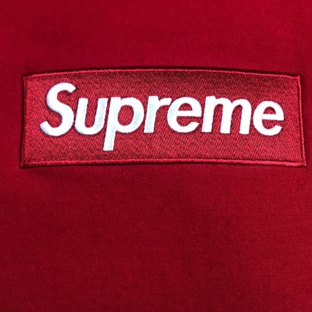 Supreme red on red bogo hoodie